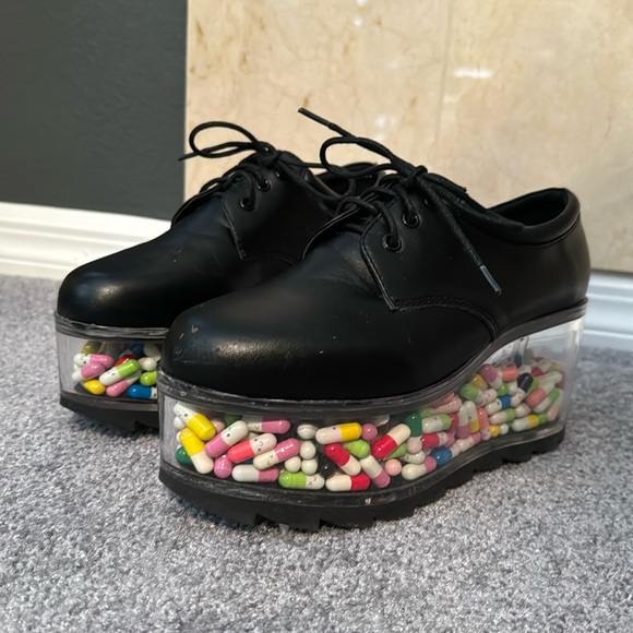 YRU Shoes - YRU Qloud 2091 Platforms- Black